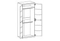 Obrázek 2 - Skříň dvoudveřová Oskar 90x217x57.6 cm Dub san remo