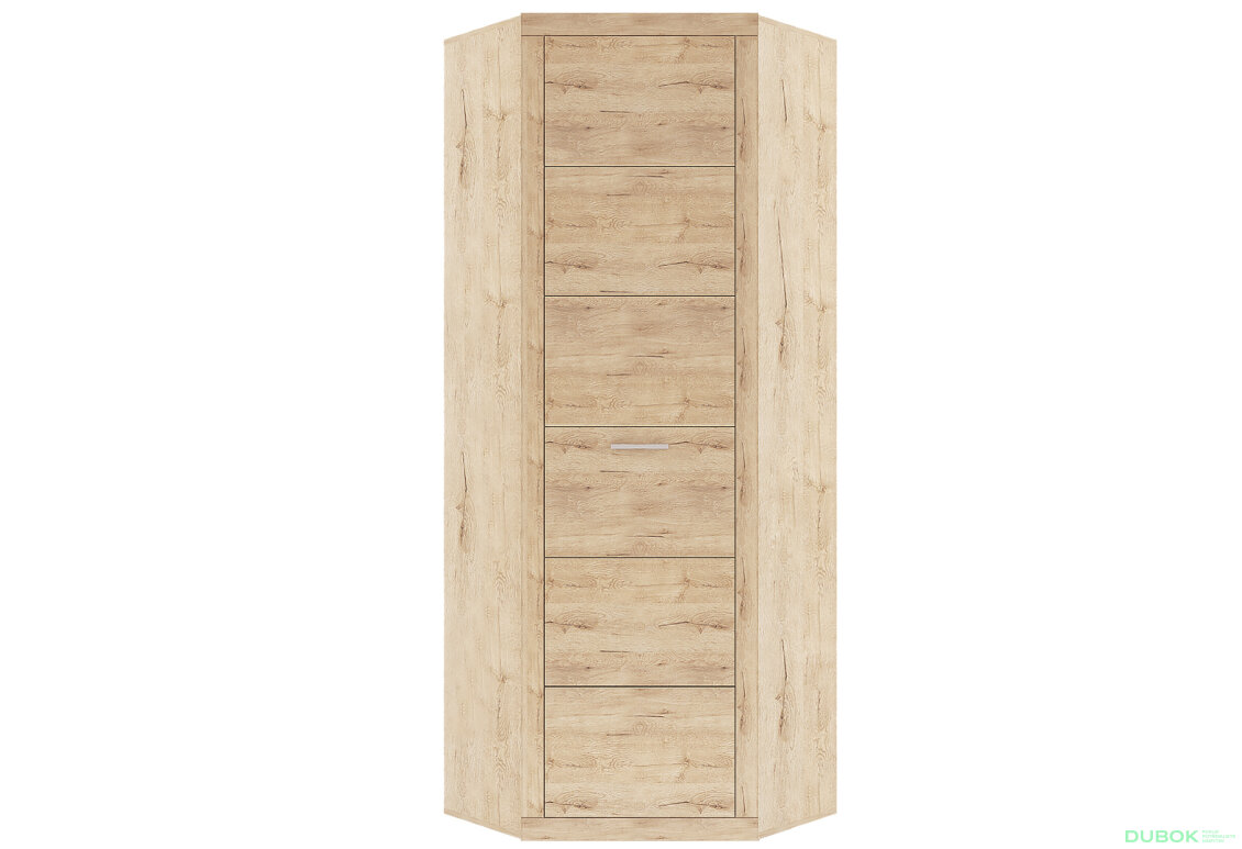 Rohová skříň jednodveřová Oskar 77x217x77.8 cm Dub san remo