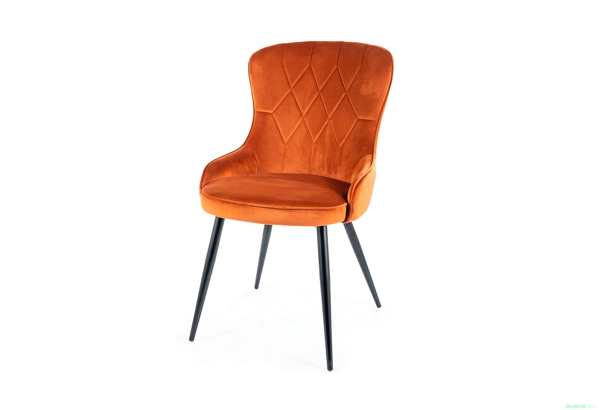 Obrázek 1 - Židle Lotus Velvet skořice Bluvel 4215, kov černá matná