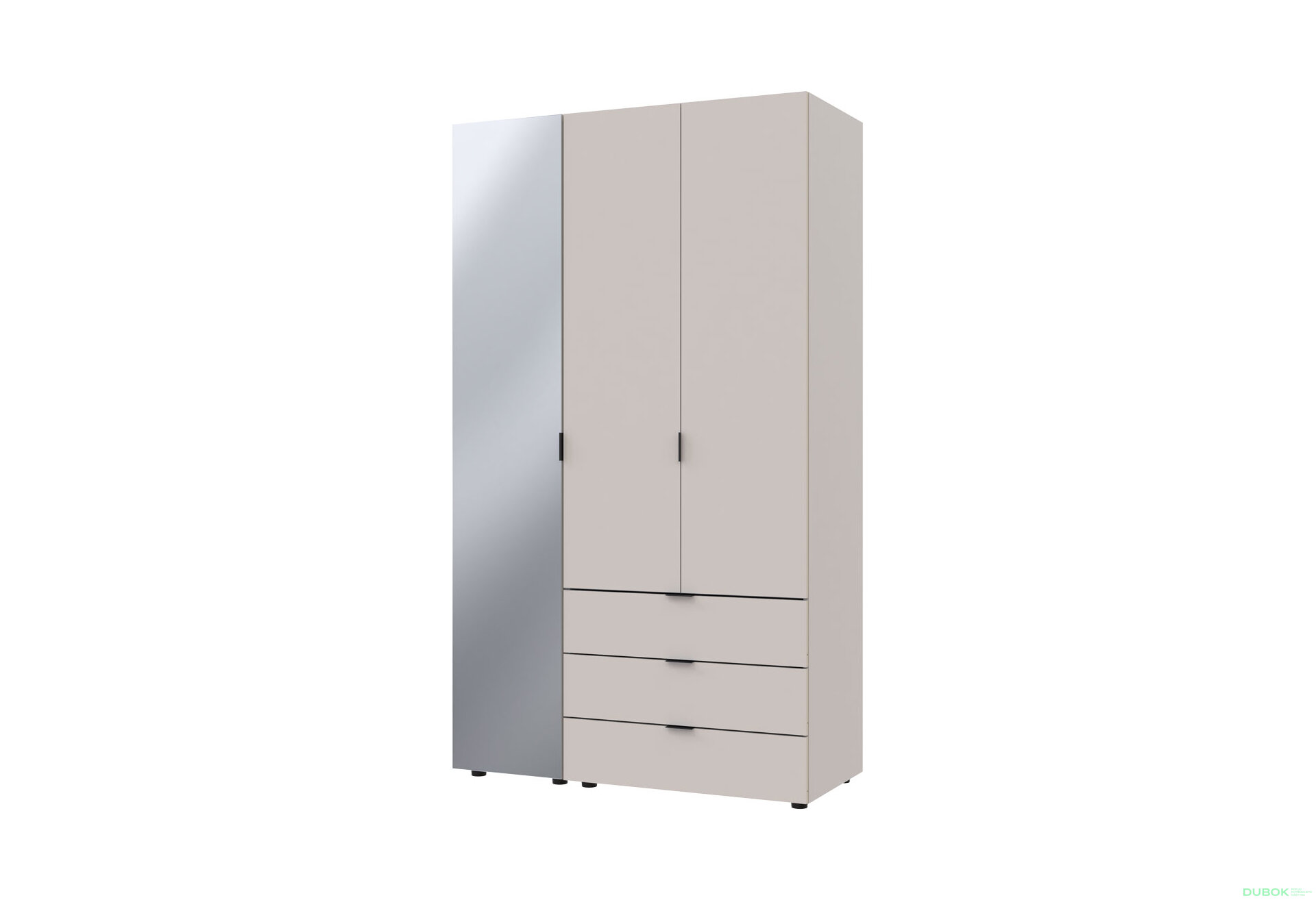 Obrázek 1 - Skříň třídveřová se zrcadlem Gelar 116.5 cm Kašmír