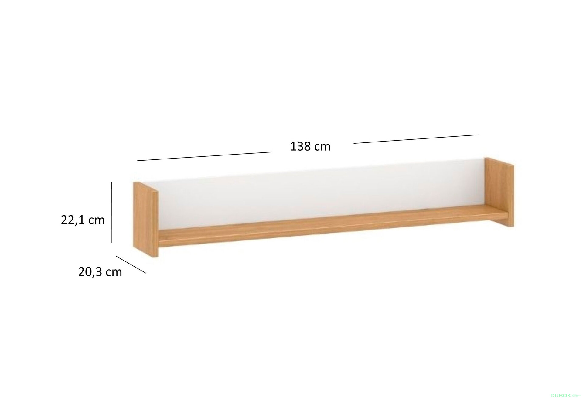 Obrázek 2 - Police 140 bílý mat Adam