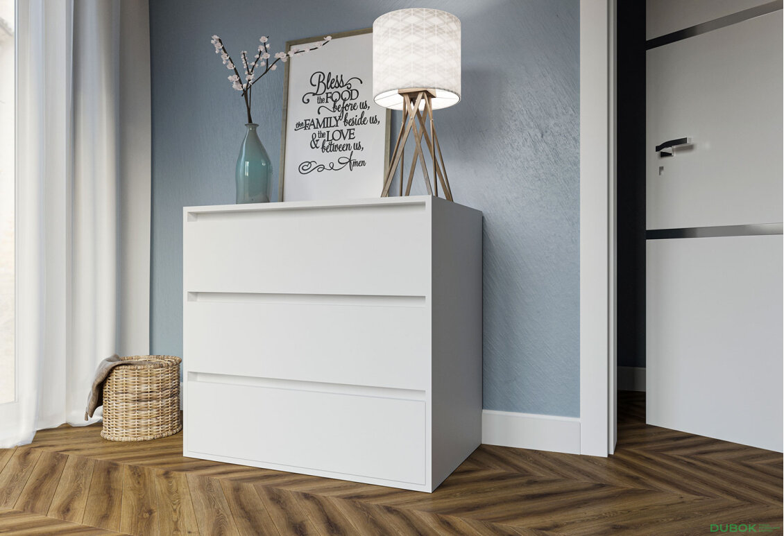 Obrázek 2 - Komoda se 3 zásuvkami Idea K 80 cm Nymphaea alba