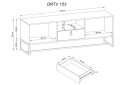 Obrázek 2 - TV stolek DRTV153 dub ribbeck / černý kámen Dark