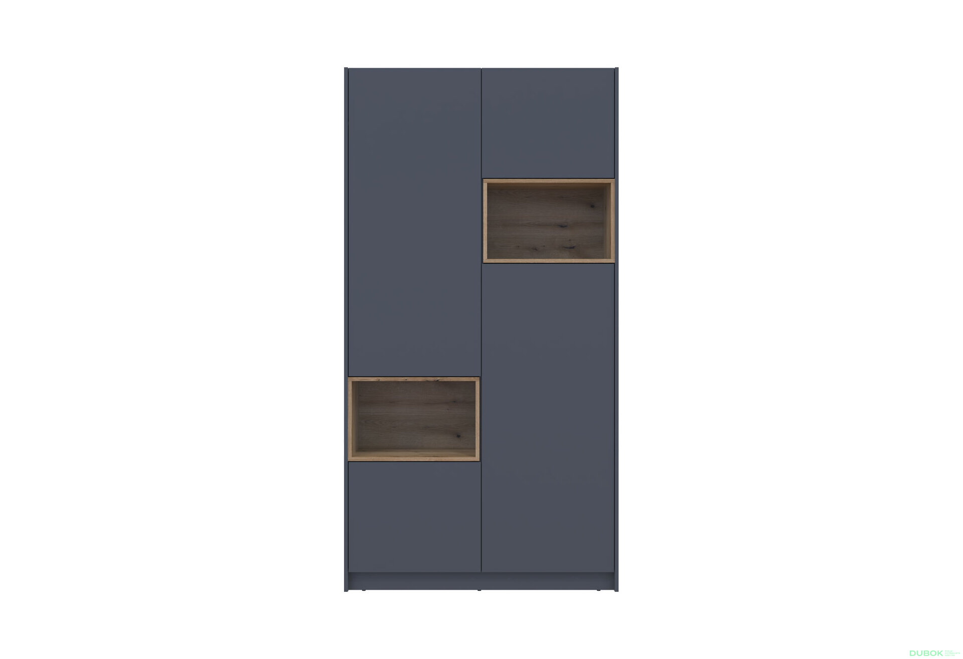 Obrázek 4 - Skříň Dale 2D s výklenkem 115.2х52х220 cm grafit / dub evoke