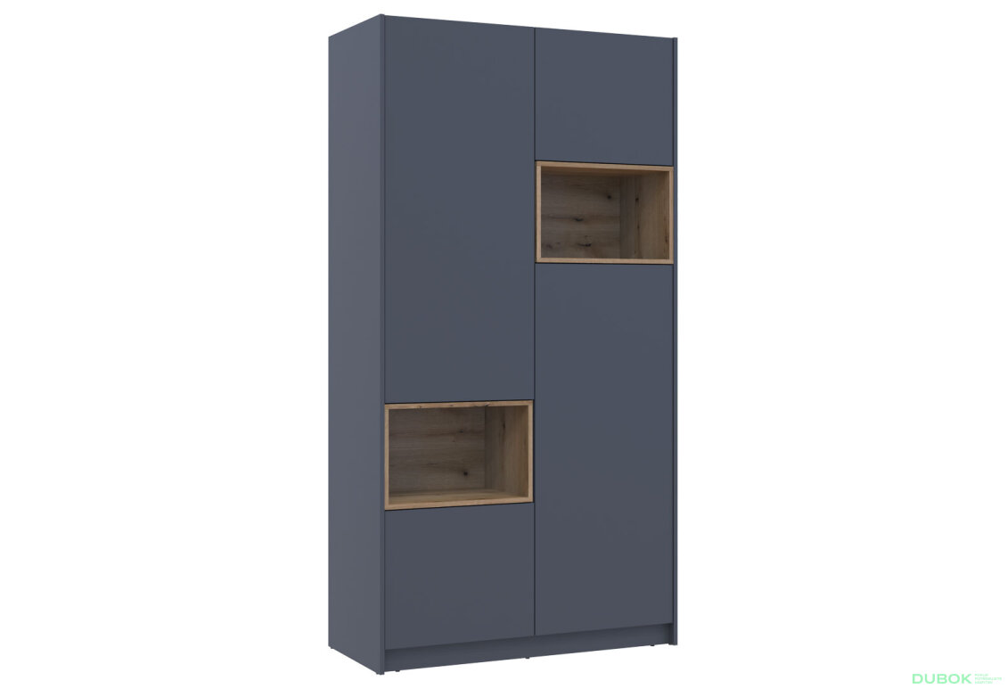 Obrázek 5 - Skříň Dale 2D s výklenkem 115.2х52х220 cm grafit / dub evoke