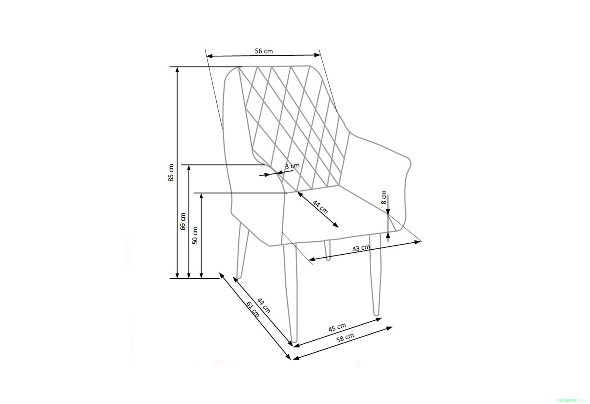 Obrázek 9 - Židle K287 metal / ekokůže béžová