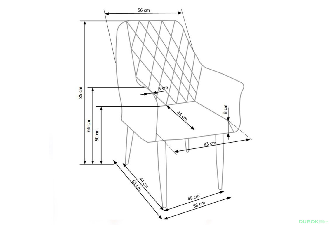 Obrázek 9 - Židle K287 metal / ekokůže béžová