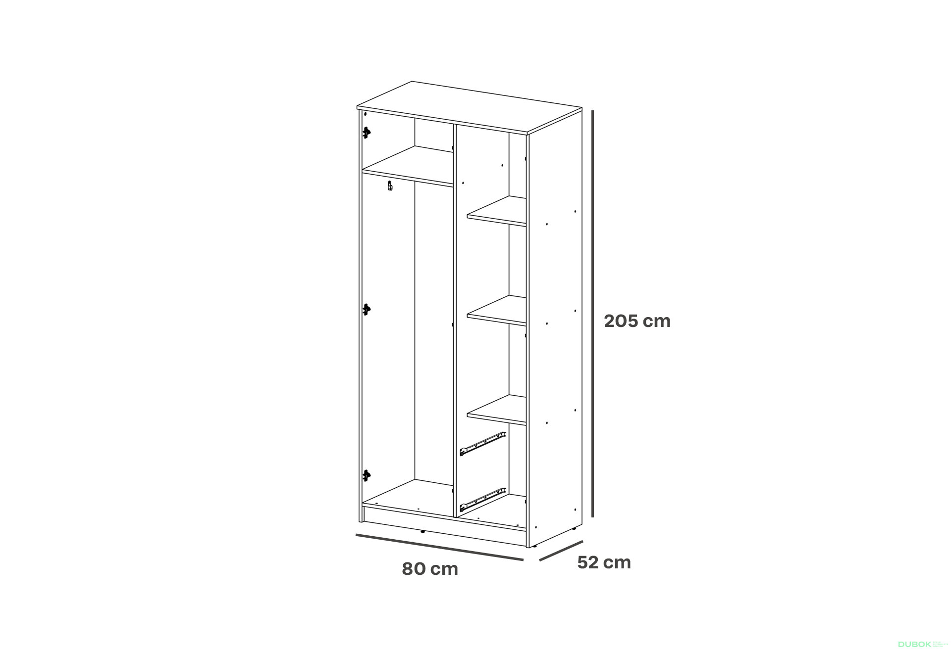 Obrázek 3 - Skříň Simple 2D 2Š nymfaea alba