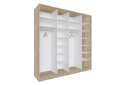 Obrázek 7201 - Skříň 4D Loft 2400x2400x600, 4 DTD Lines BL, Dub kraft šedý