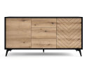 Obrázek 2 - Komoda KSZ154 evoke dub / černá Diamond