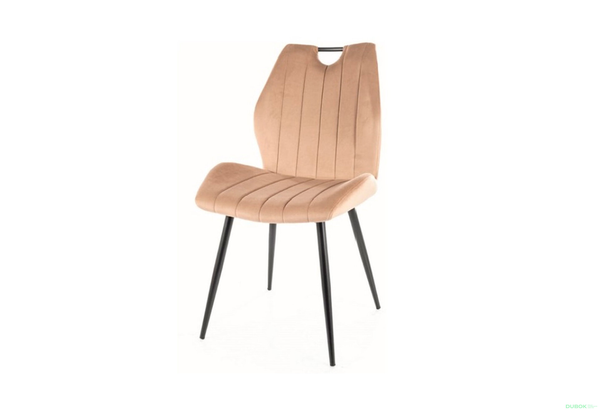 Obrázek 1 - Židle Arco Velvet béžový Bluvel 28, matná černá kov