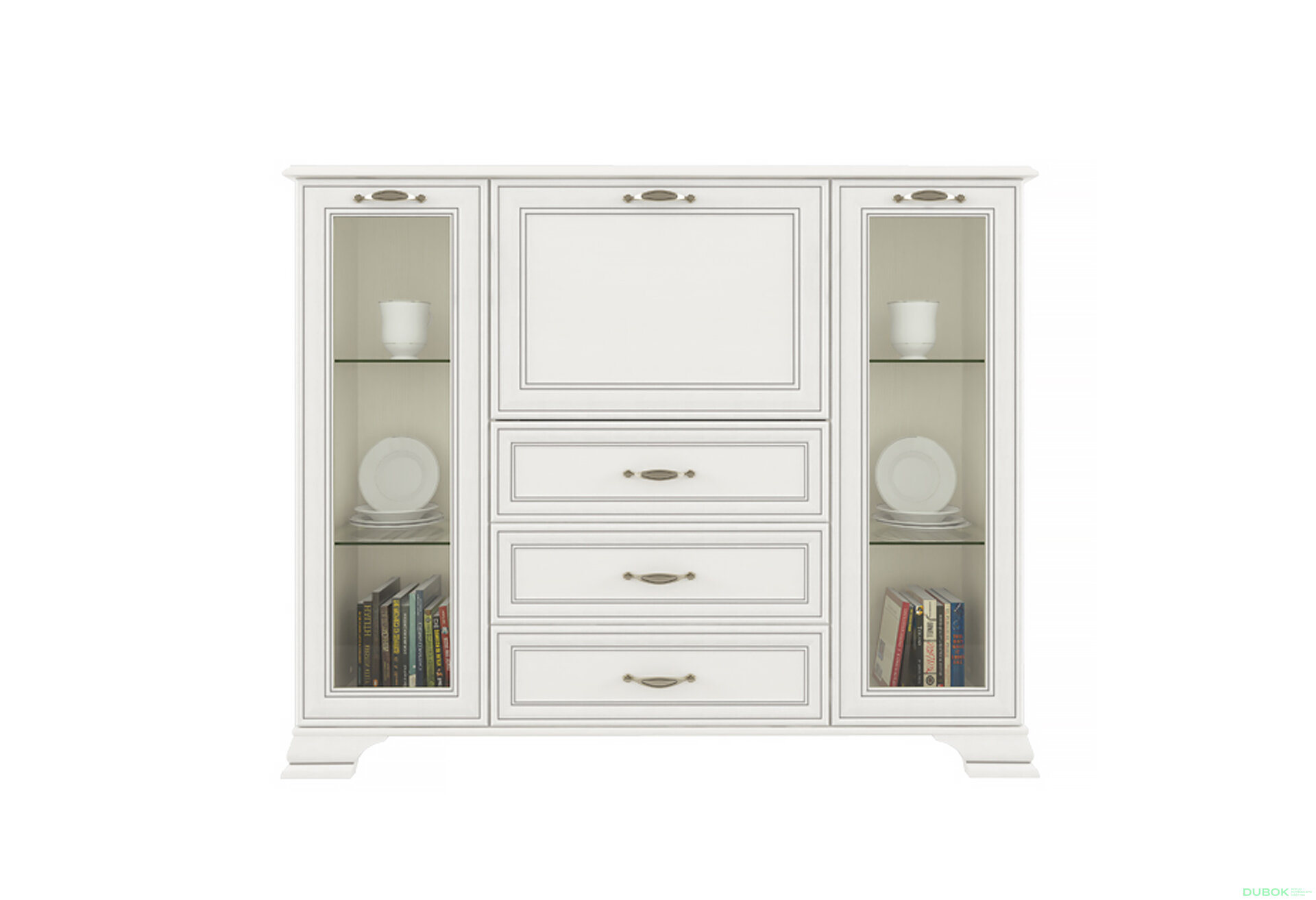 Obrázek 2 - Komoda s mini barem 2w3s1b woodline krém Tiffany