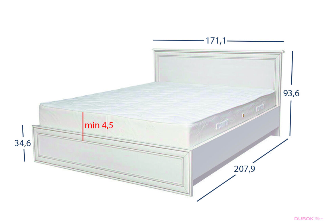 Obrázek 4 - Postel 160x200 woodline krém Tiffany