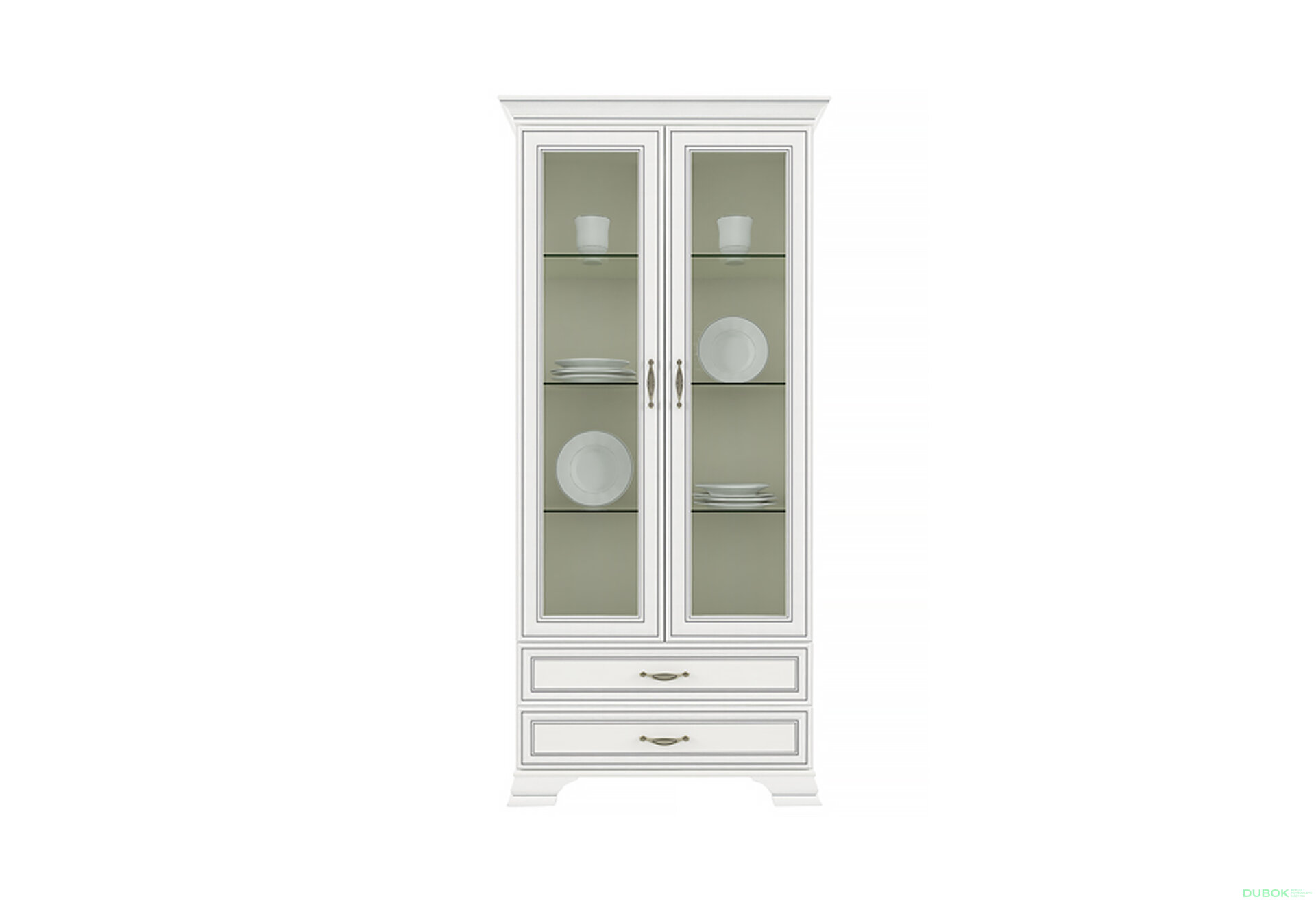 Obrázek 1 - Vitrína 2w2s woodline krém Tiffany