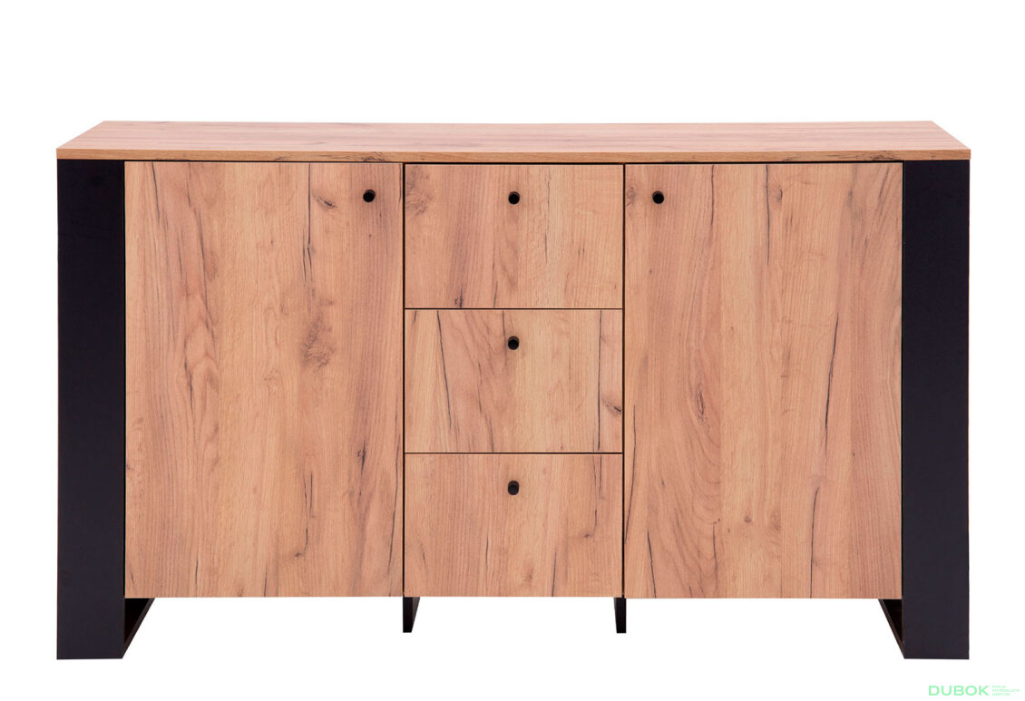Obrázek 2 - Komoda 2d3s dub craft zlatý Wood
