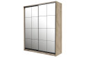 Obrázek 1 - Skříň 2D Loft 1500x600x2400, 2 zrcadla Lines BL, Dub kraft šedý