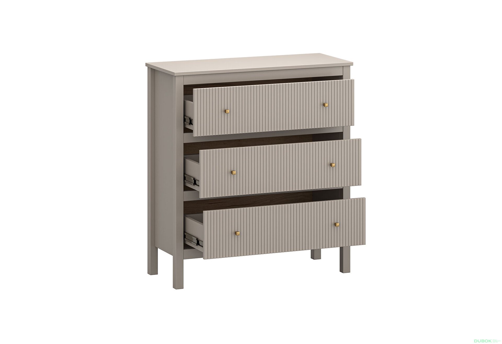 Obrázek 2 - Komoda 3s (K) taupe Kleo