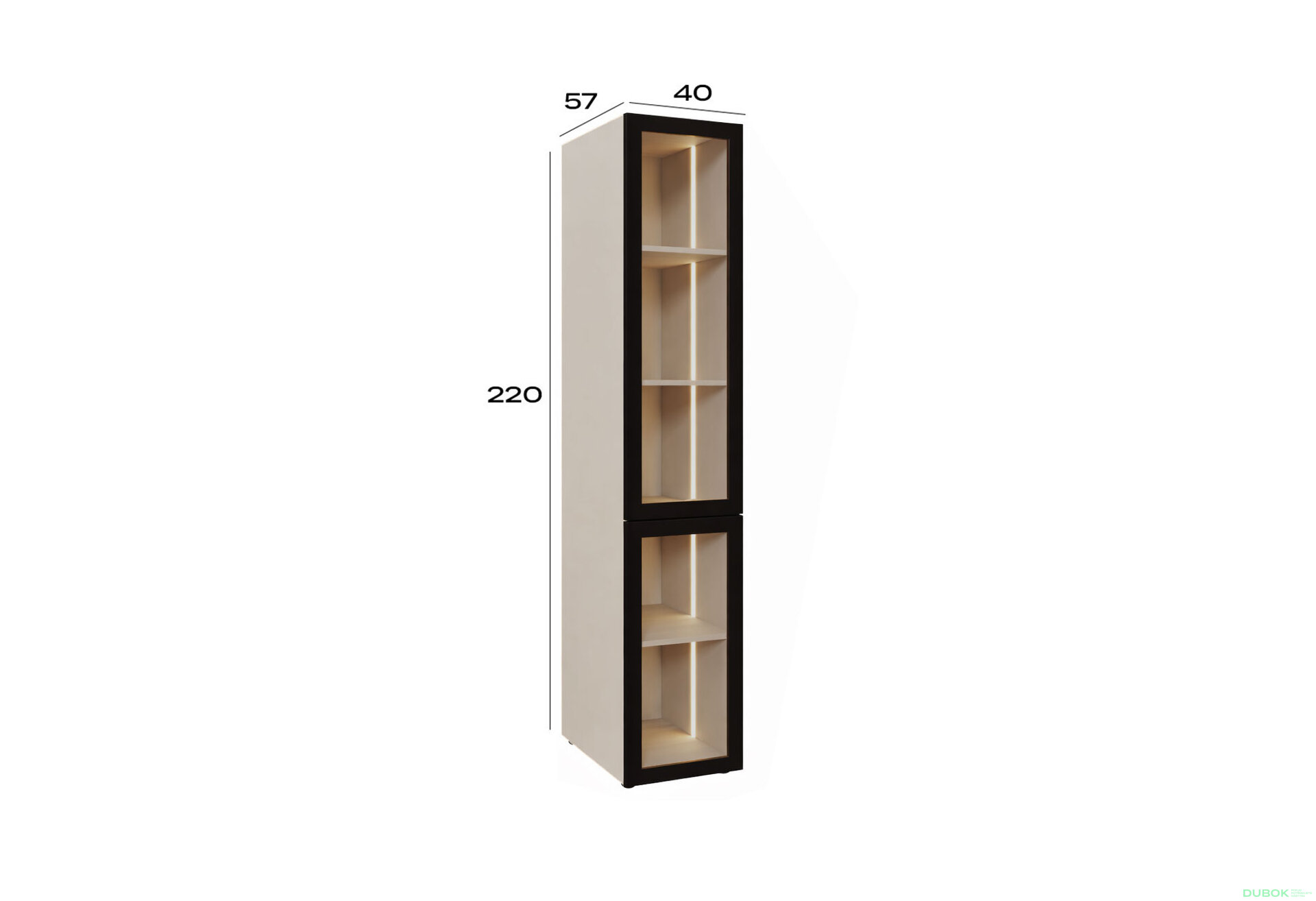Obrázek 2 - Modul s osvětlením (v-2200*400) kašmír Space