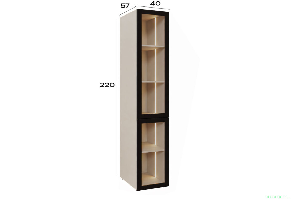 Obrázek 2 - Modul s osvětlením (v-2200*400) kašmír Space