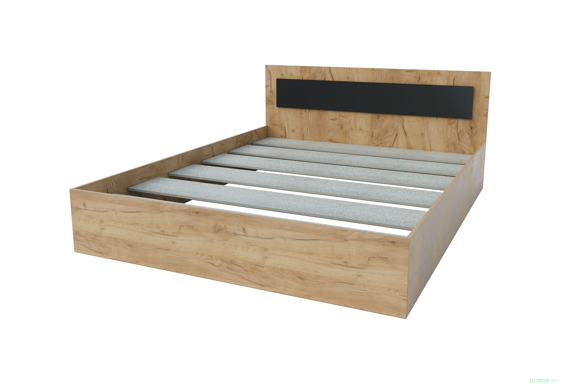 Obrázek 4 - Dvoulůžková postel 160x200 dub kraft zlatý / šedý grafit Viva