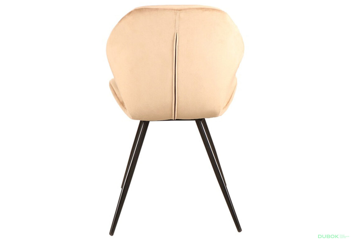Obrázek 6 - Židle Ginger Velvet béžový Bluvel 28, matná černá kov