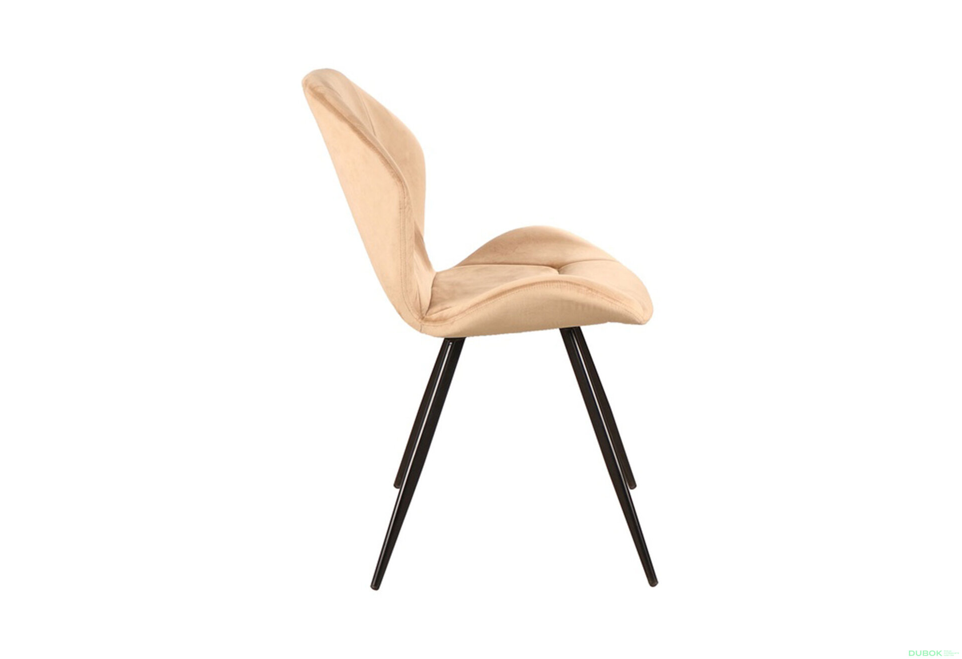 Obrázek 4 - Židle Ginger Velvet béžový Bluvel 28, matná černá kov