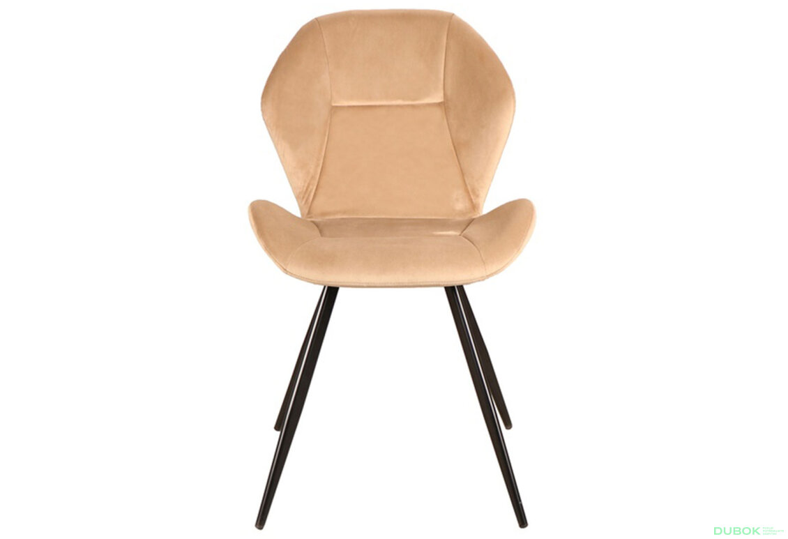Obrázek 2 - Židle Ginger Velvet béžový Bluvel 28, matná černá kov