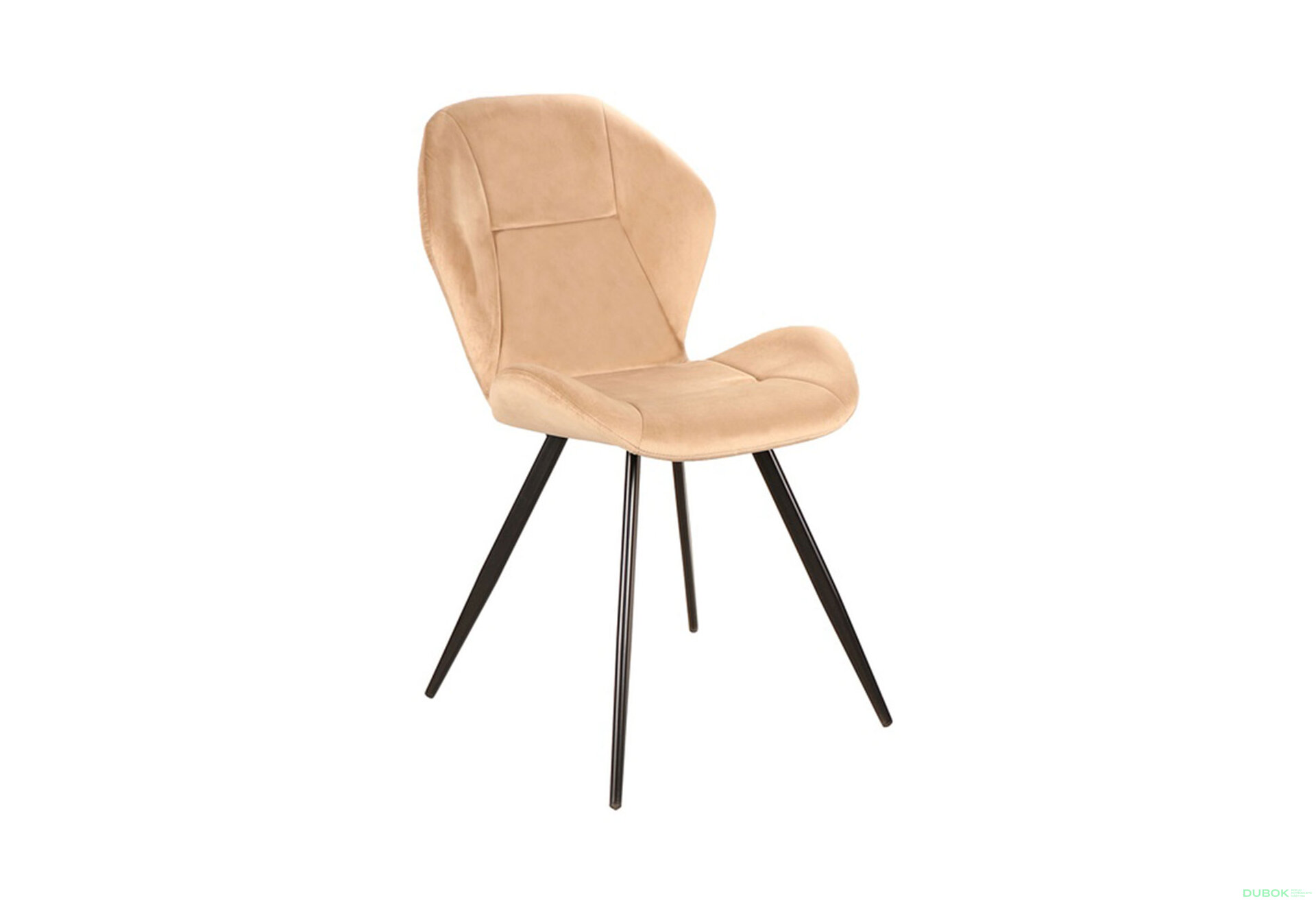 Obrázek 3 - Židle Ginger Velvet béžový Bluvel 28, matná černá kov
