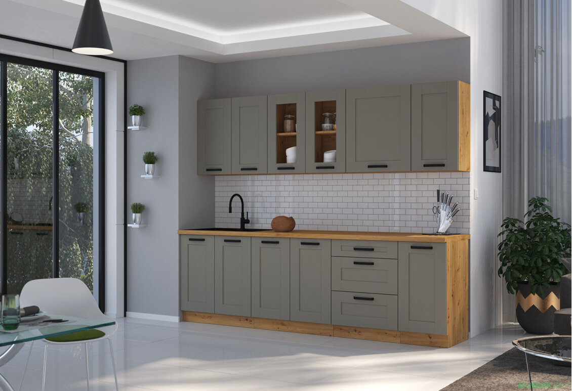 Kuchyňská sestava 2.6 m Luna artisan / clay grey