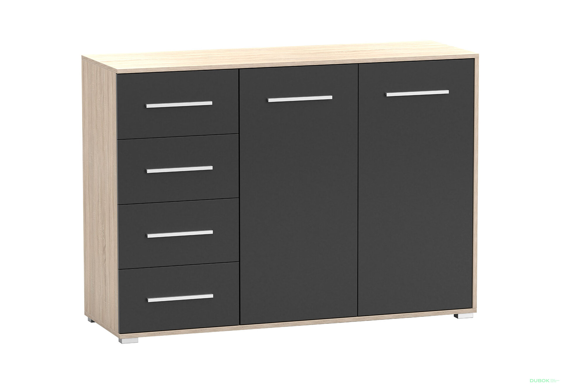 Obrázek 4 - Komoda Frida 01 135 2D4S dub sonoma / černý