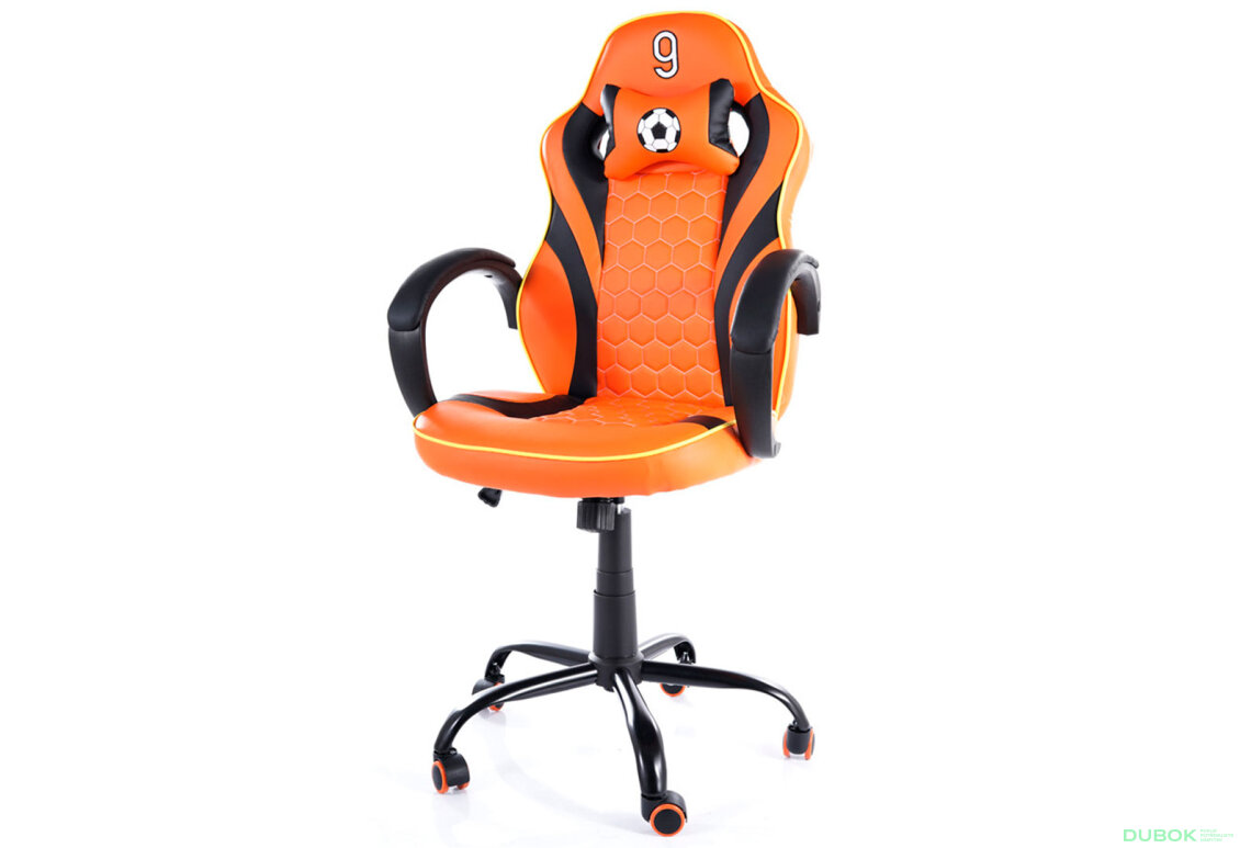 Otočné křeslo Holland oranžový / černý