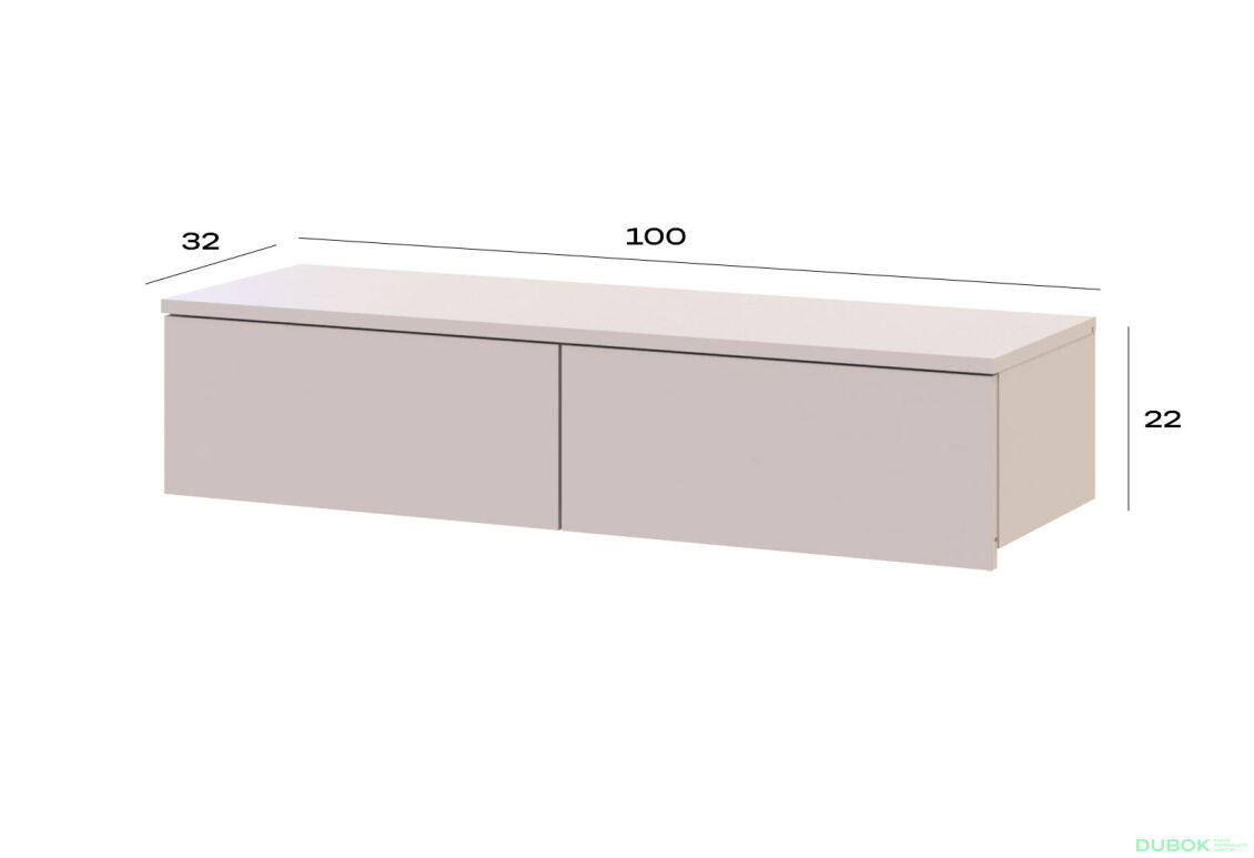 Obrázek 8 - Toaletní stolek Levía kašmír 2š 100x32x22