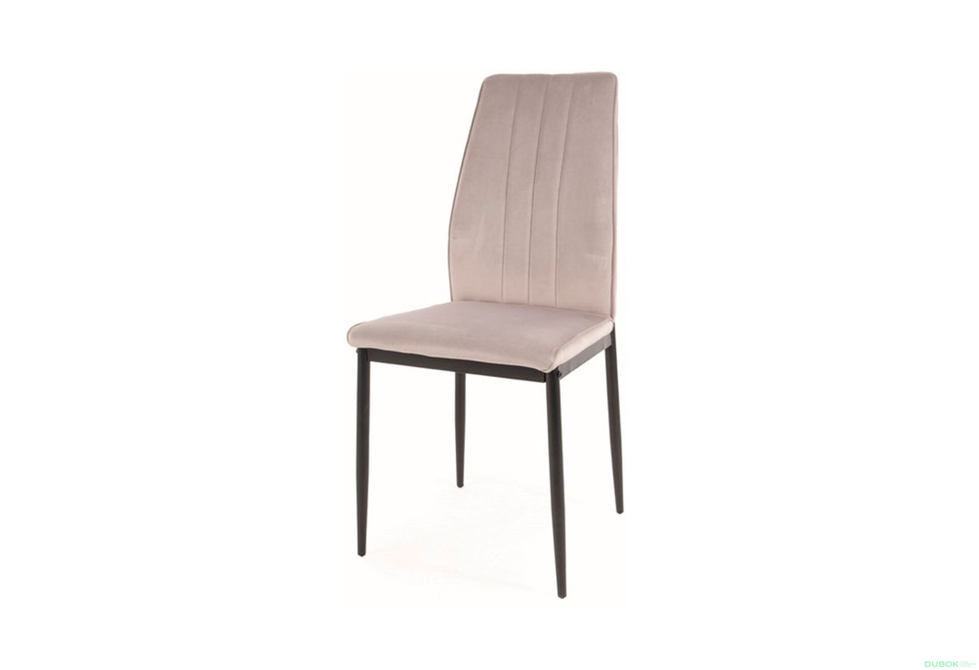 Obrázek 1 - Židle Atom Velvet světle šedý Bluvel 03, matná černá kov
