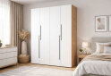 Obrázek 2 - Skříň 4D 160 cm dub appalačský / nymphaea alba Space