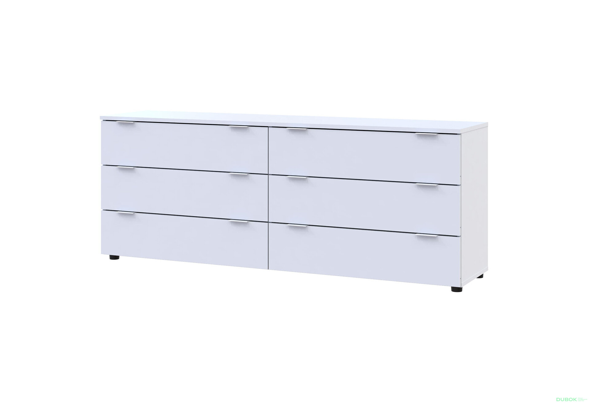 Obrázek 1 - Komoda Ron 9 s 6 zásuvkami 160х38х62 bílý