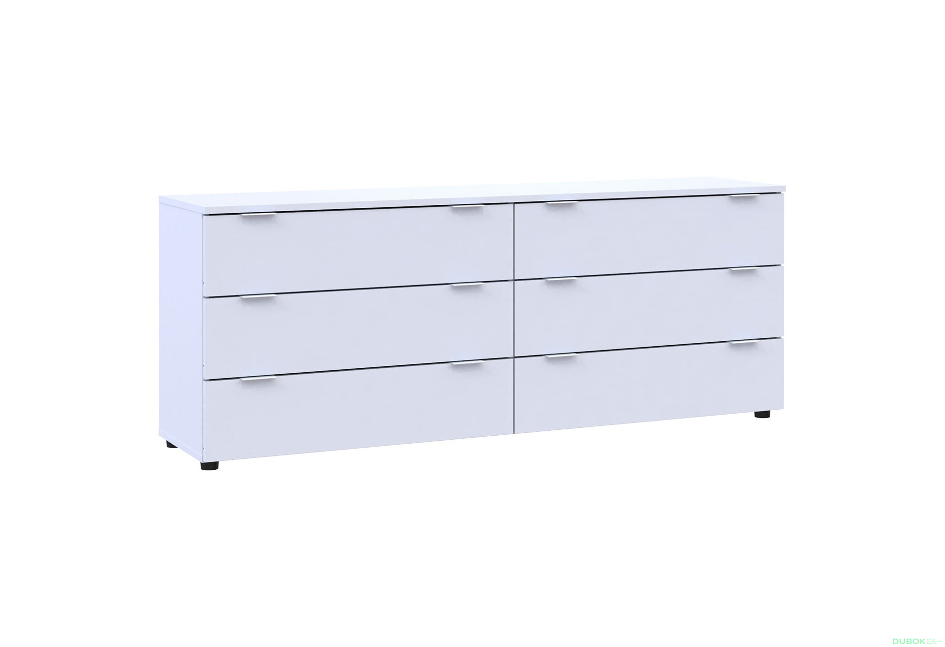 Obrázek 4 - Komoda Ron 9 s 6 zásuvkami 160х38х62 bílý