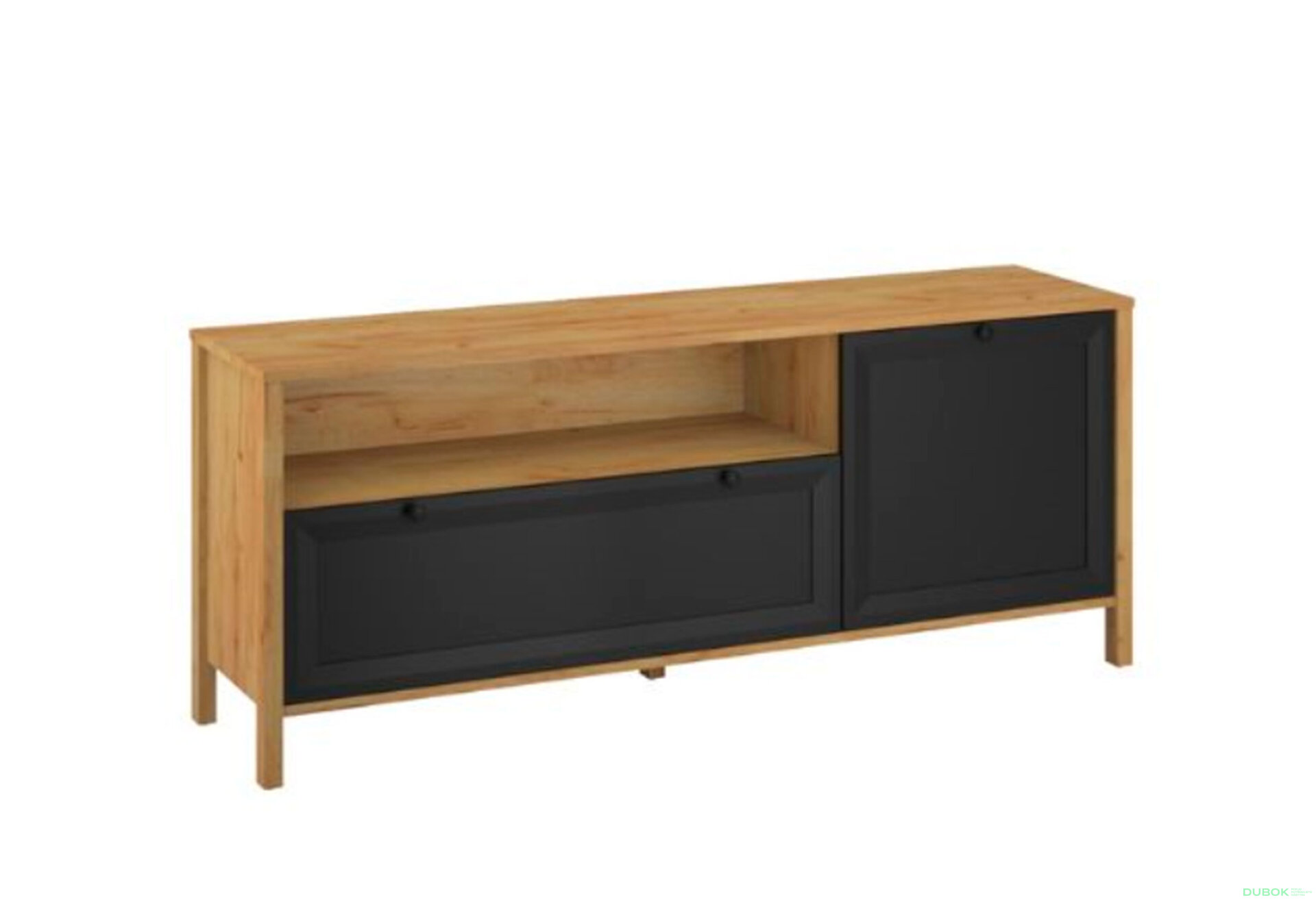 Obrázek 2 - TV stolek Brent dub craft zlatý / černý