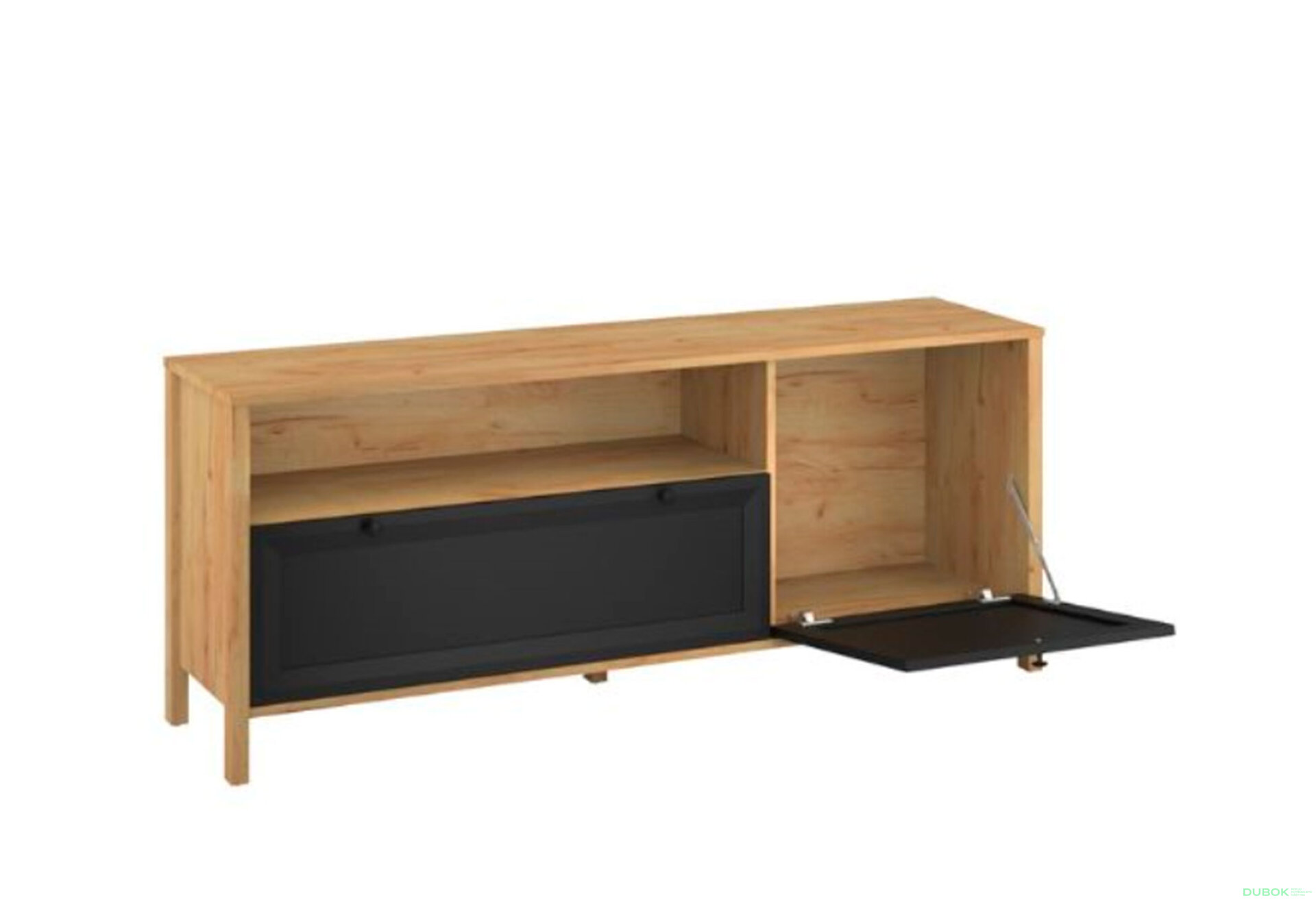 Obrázek 3 - TV stolek Brent dub craft zlatý / černý