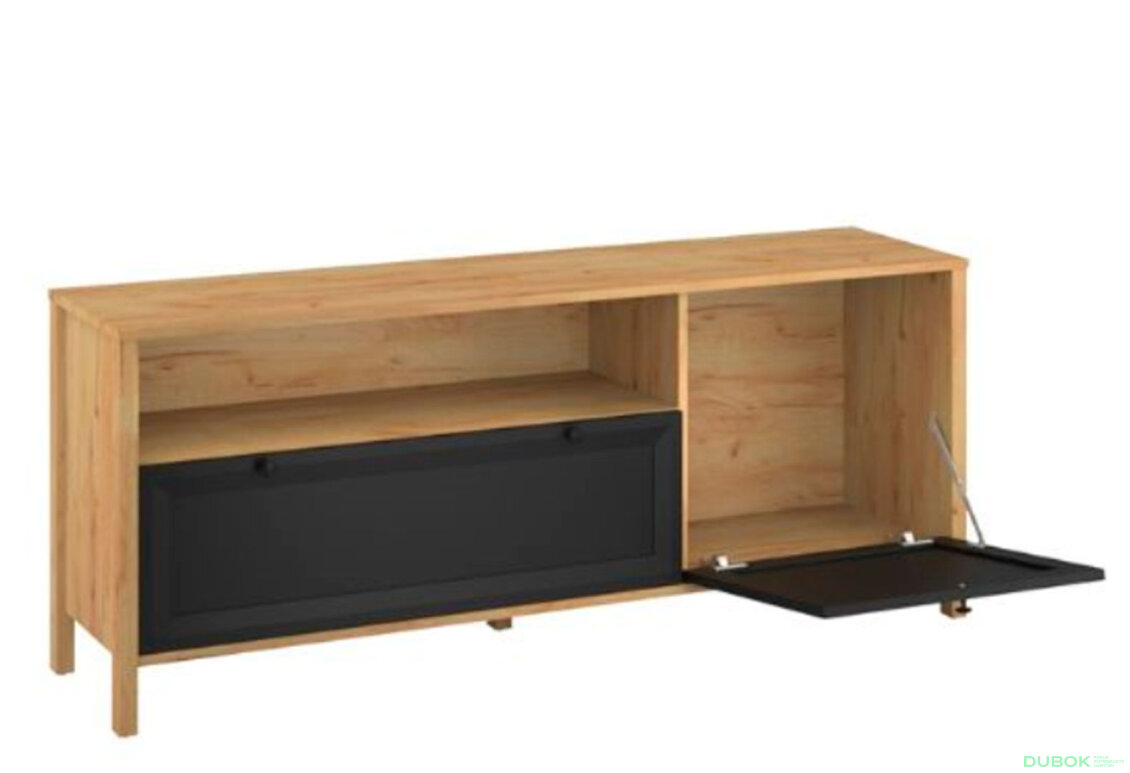 Obrázek 3 - TV stolek Brent dub craft zlatý / černý