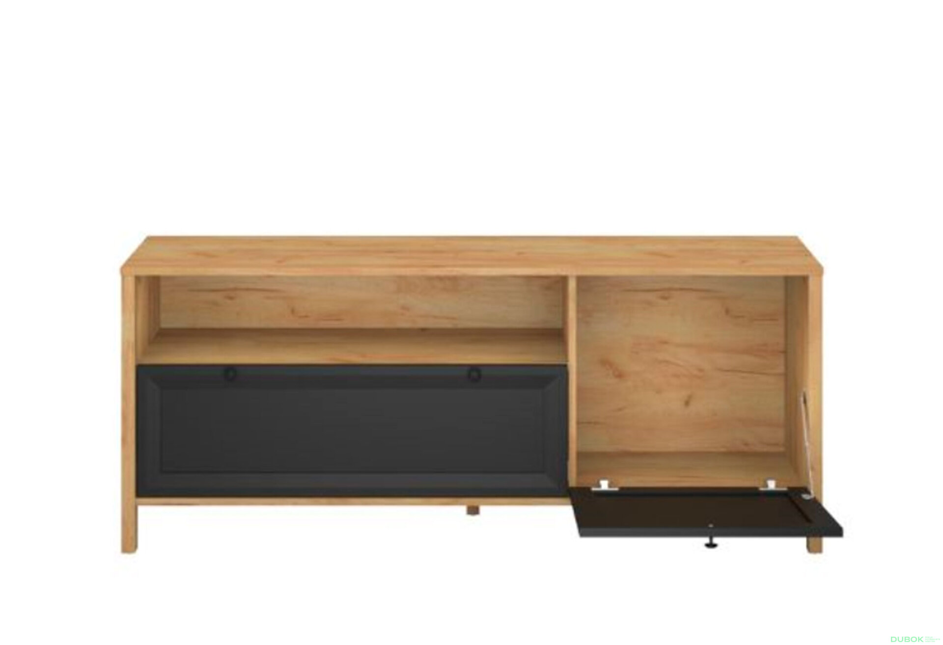 Obrázek 4 - TV stolek Brent dub craft zlatý / černý