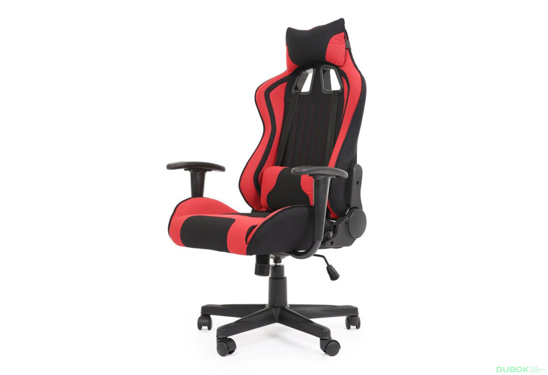 Otočné křeslo Cayman červený / černý
