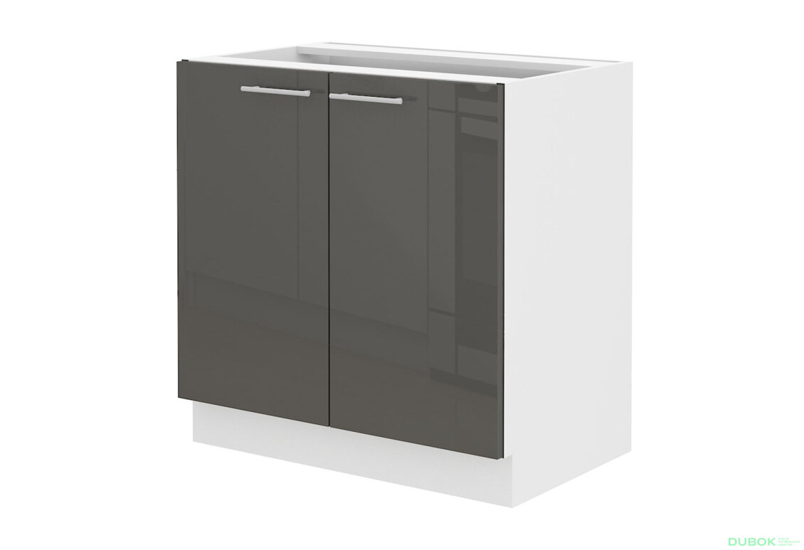 Obrázek 4761 - Kuchyňská sestava 2.6 m Lara bílý / šedý lesk