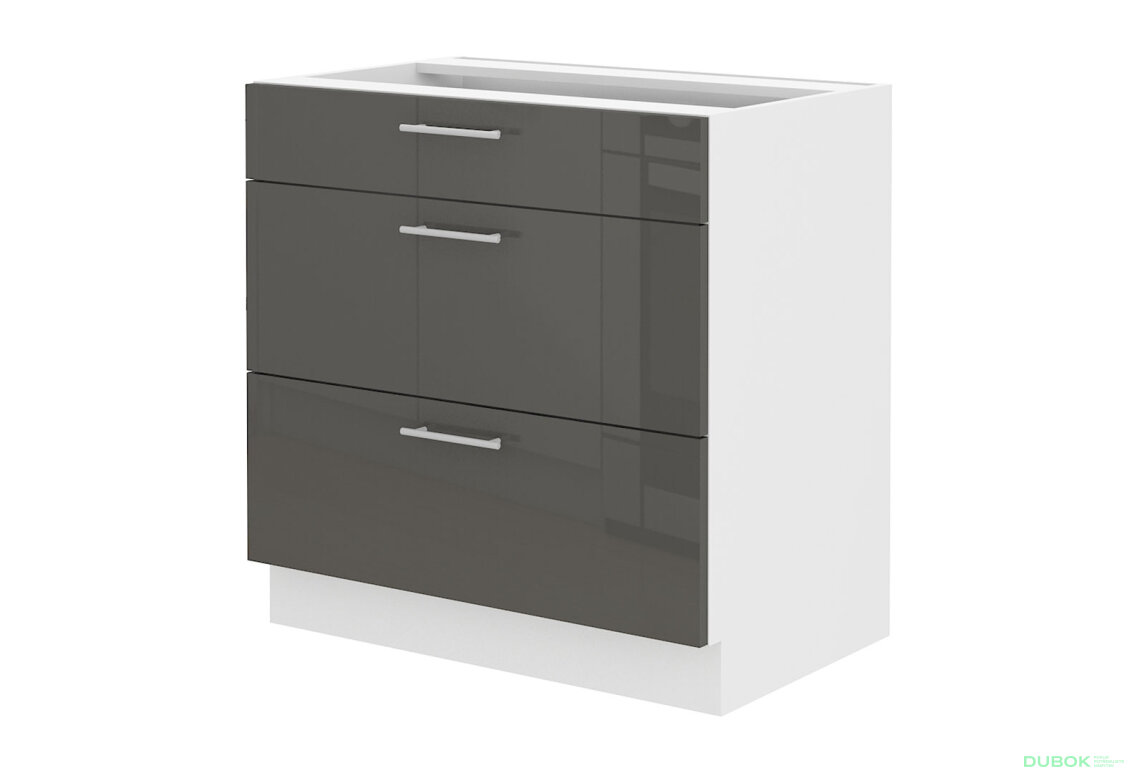 80 D 3S BB quadro Lara bílý / šedý lesk
