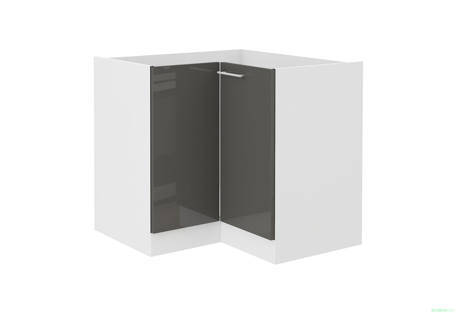 Obrázek 4773 - Kuchyňská sestava 2.2x3.7 m Lara bílý / šedý lesk