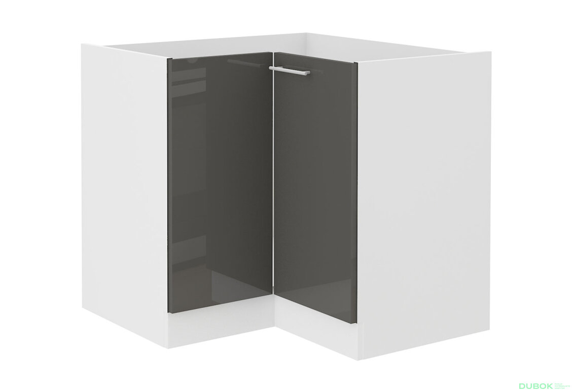 Obrázek 4773 - Kuchyňská sestava 2.2x3.7 m Lara bílý / šedý lesk