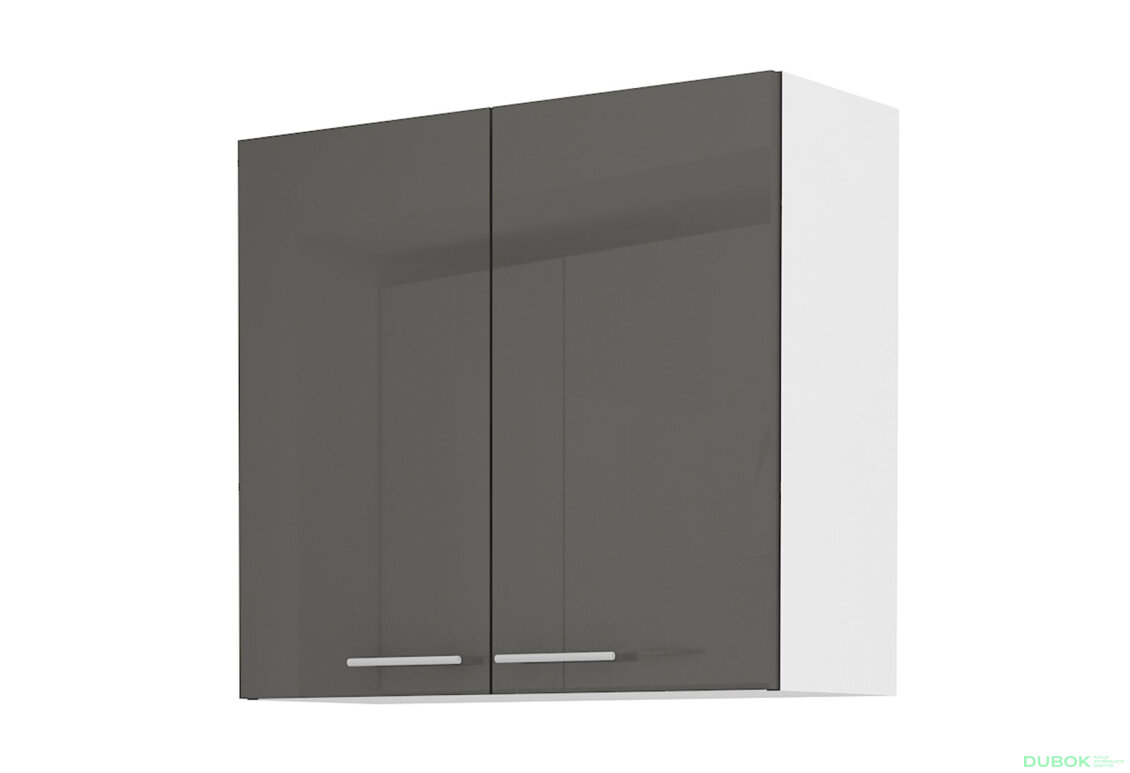 Obrázek 4774 - Kuchyňská sestava 2.2x3.7 m Lara bílý / šedý lesk