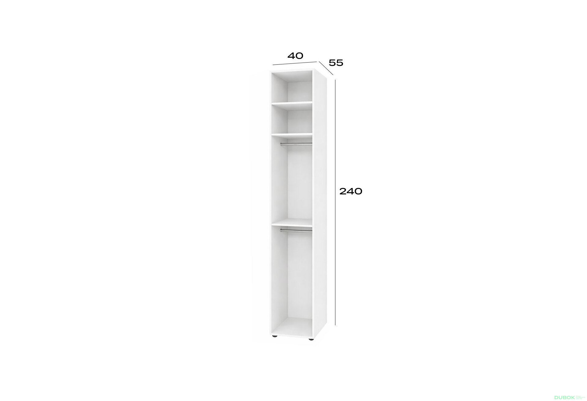 Obrázek 2 - Korpus modul 2 (h-2400*400) nymphaea alba Space
