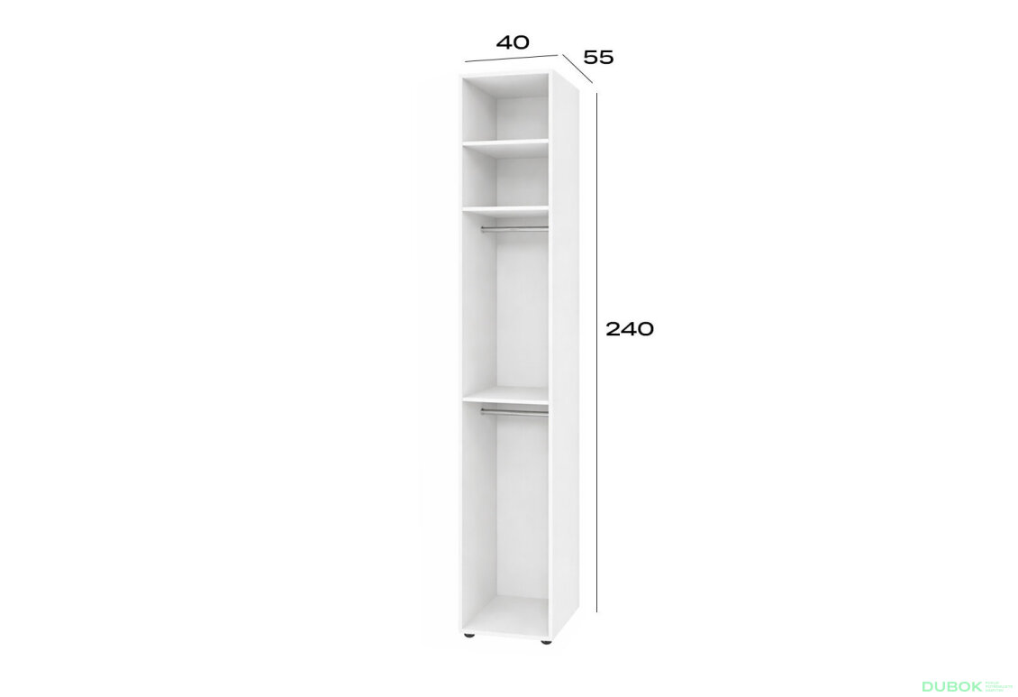 Obrázek 2 - Korpus modul 2 (h-2400*400) nymphaea alba Space