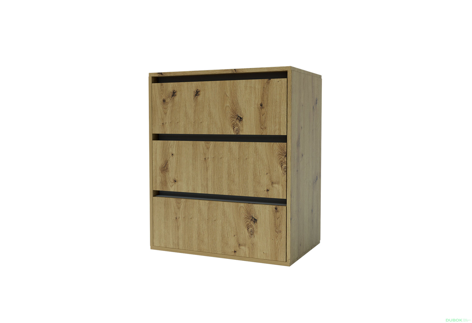Obrázek 1 - Komoda Idea K 760/600/3š dub artisan / šedý grafit