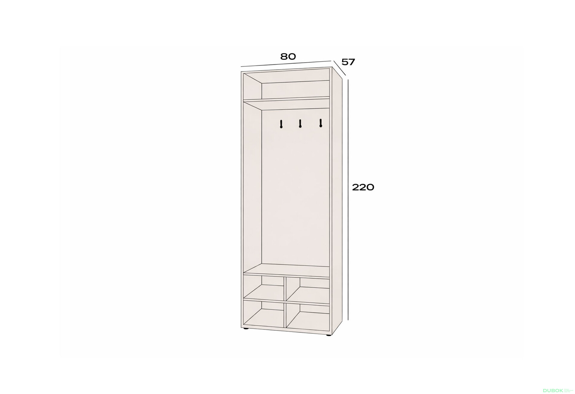 Obrázek 3 - Space Předsíň korpus (v-2200) kašmír